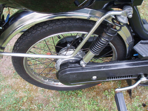 Rear Wheel with Suspension on Honda Camino PA50