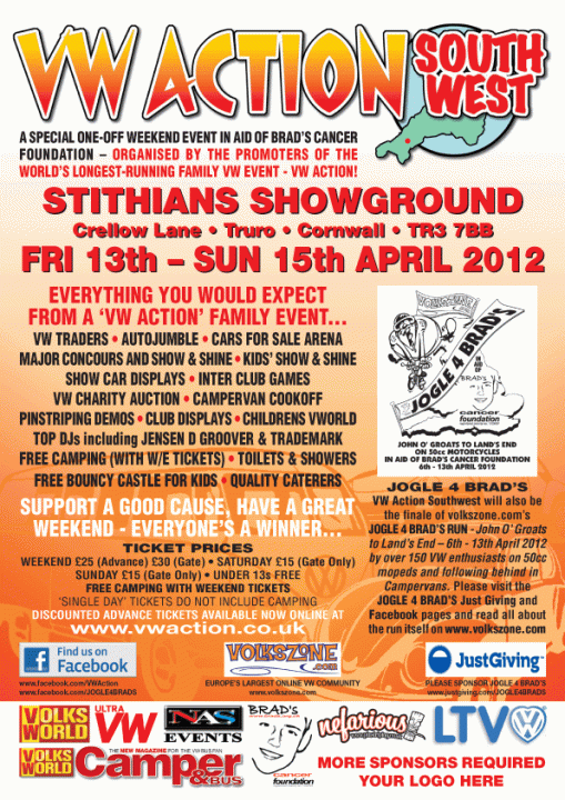 Flyer for VW Action South-West Show